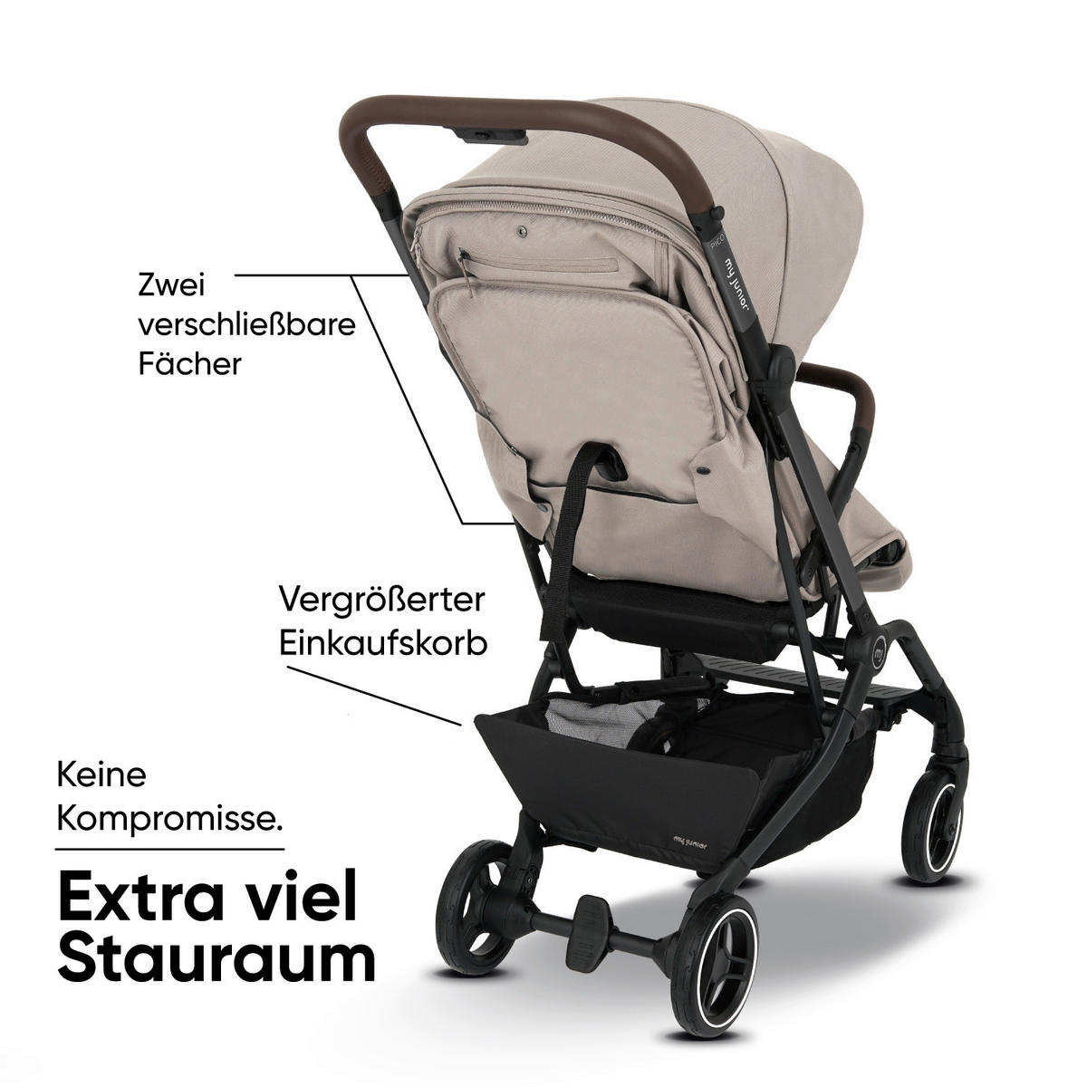 BUGGY PICO3  - Beige, Basics, Textil/Metall (94.5/44/105.5cm) - My Junior