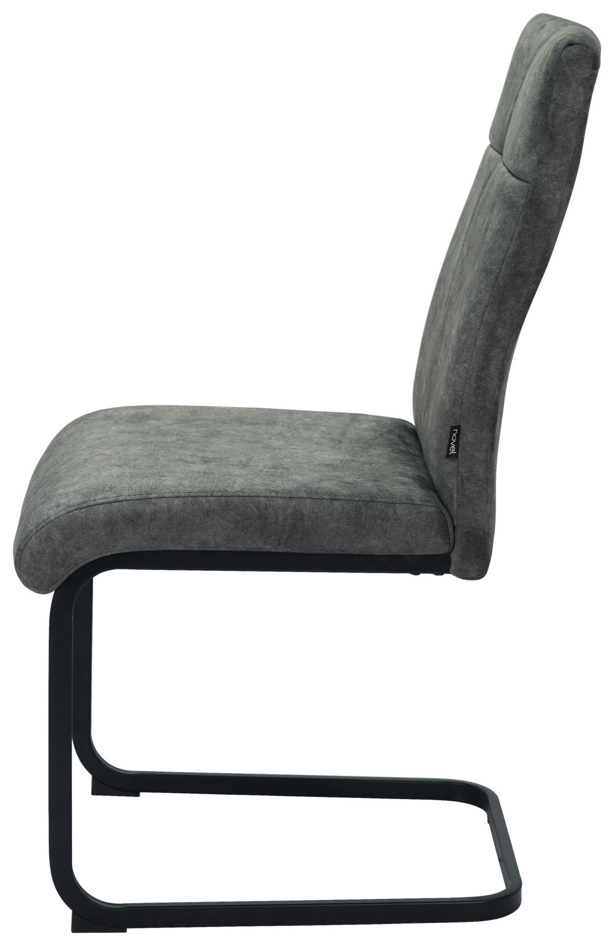 SCHWINGSTUHL  in Eisen Webstoff  - Anthrazit/Schwarz, Design, Textil/Metall (45/92/62cm) - Novel