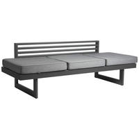 GARTENLIEGE 80/73/216 cm  - Anthrazit/Grau, Design, Textil/Metall (80/73/216cm) - Stern