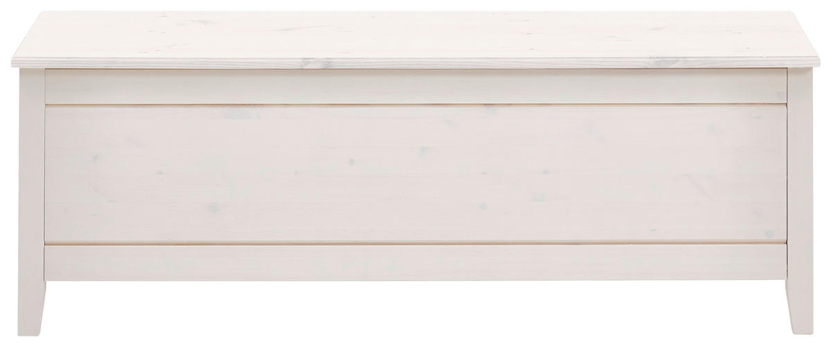 BETTBANK Kiefer Weiß  - Weiß, ROMANTIK / LANDHAUS, Holz (136/47/38cm) - Boxxx