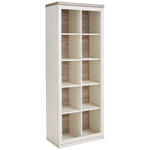 STANDREGAL Weiß, Grau  - Weiß/Grau, LIFESTYLE, Holzwerkstoff (80/209/43cm) - Hom`in