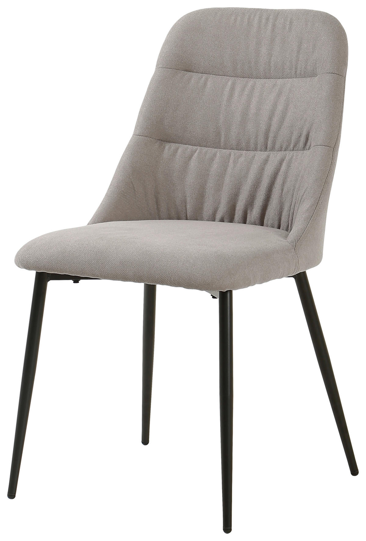 STUHL Leinenoptik Braun, Schwarz  - Schwarz/Braun, Design, Textil/Metall (46,5/86,5/58cm) - Ti'me