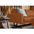 ECKSOFA in Echtleder Cognac  - Cognac/Anthrazit, KONVENTIONELL, Leder/Metall (324/182cm) - Ambiente