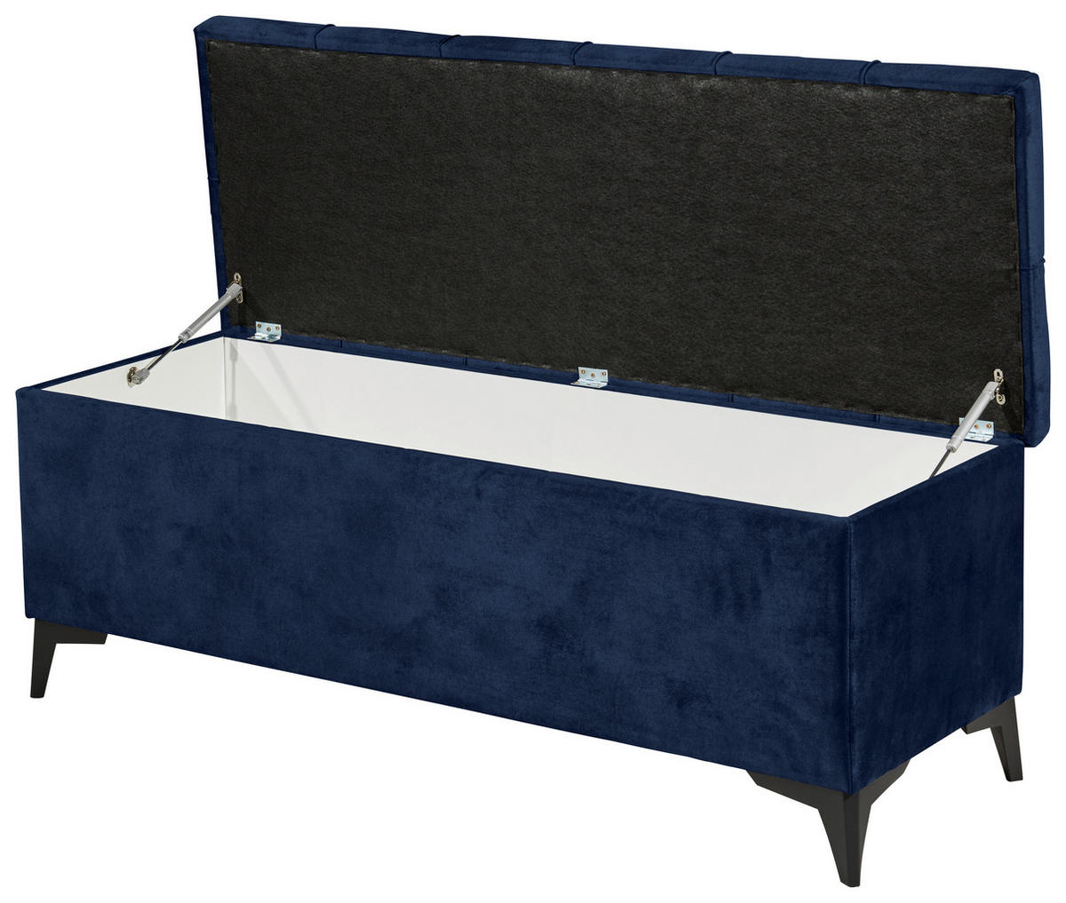 BETTBANK 139/58/50 cm   - Blau/Schwarz, Konventionell, Kunststoff/Textil (139/58/50cm) - Modante