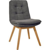 STUHL  in Cord  - Eichefarben/Anthrazit, Design, Holz/Textil (49/90/69cm) - Johann Jakob