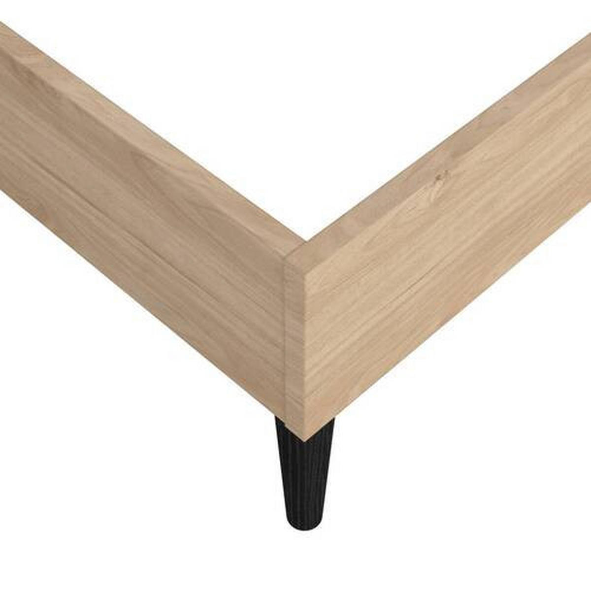 ÁGY 180/200 cm  tölgyfa  - fekete/tölgyfa, Modern, faalapú anyag/fa (180/200cm) - MID.YOU