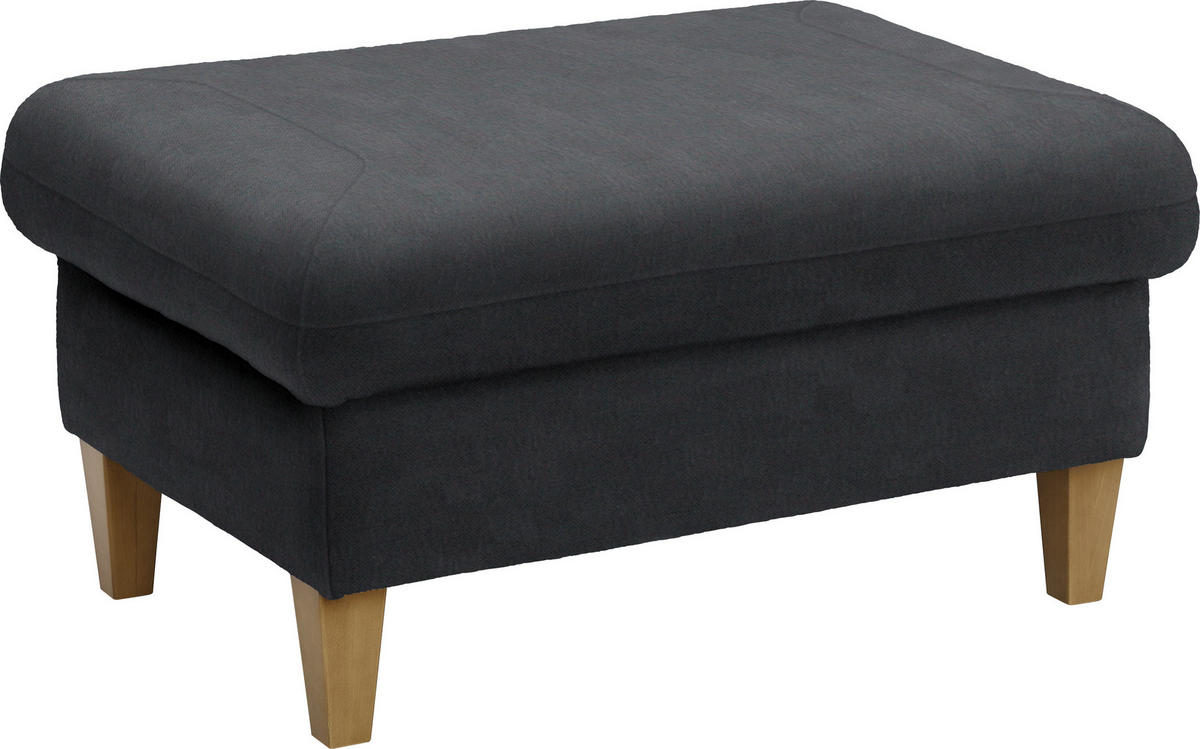 HOCKER Mikrofaser Anthrazit  - Anthrazit, KONVENTIONELL, Holz/Textil (95/49/65cm) - Cantus