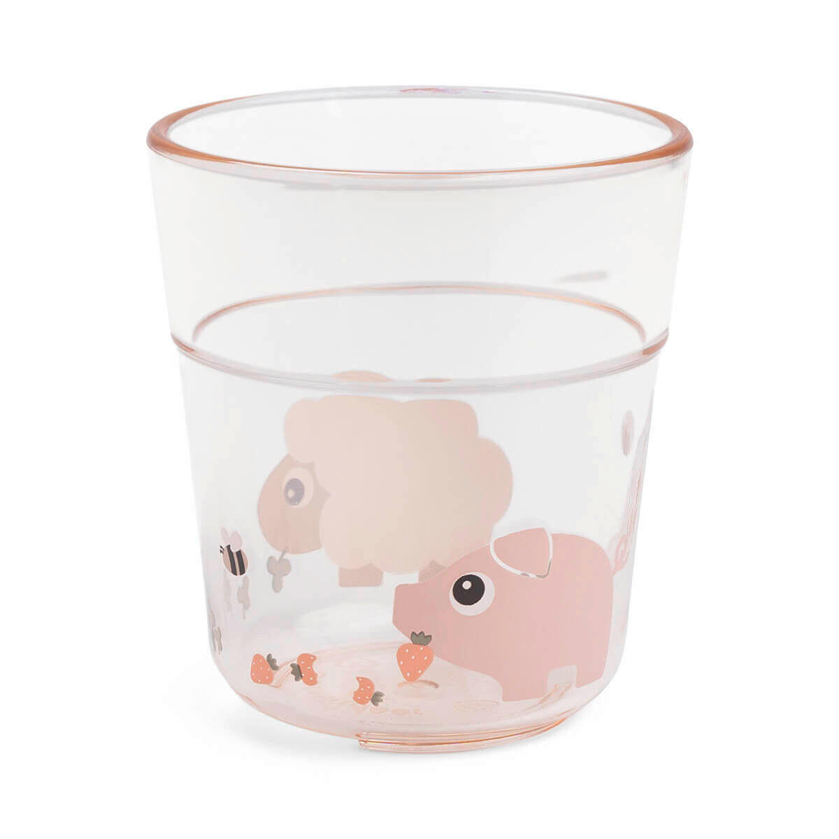KINDERGLAS 180 ml  - Hellrosa/Transparent, Basics, Kunststoff (7,3/7,3/8cm)