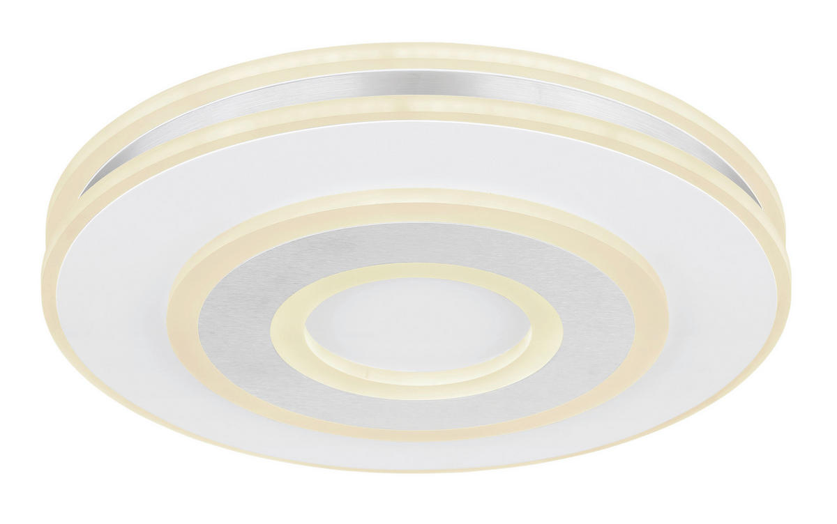PLAFONIERĂ CU LED - alb/opal, Basics, plastic/metal (42/6,5cm)