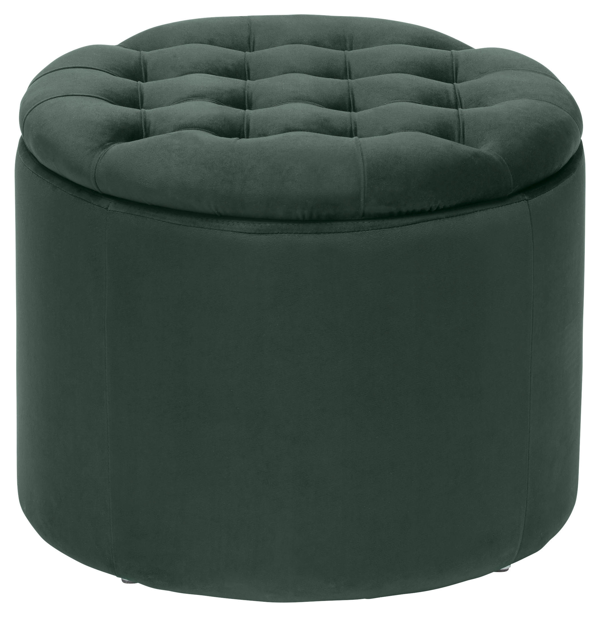 TABURE, les, tekstil zelena  - zelena, Trend, tekstil/les (50/50/40cm) - Carryhome