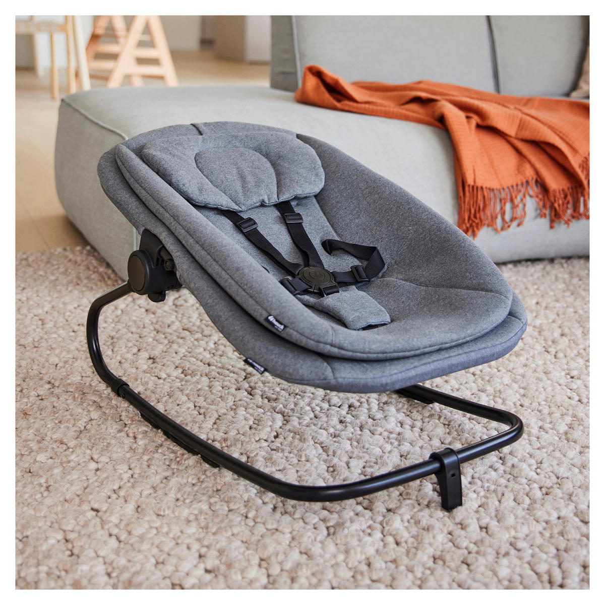 HOCHSTUHLLIEGE Highchair Bouncer  - Dunkelgrau, Basics, Kunststoff/Textil (49/44/68cm) - Hauck