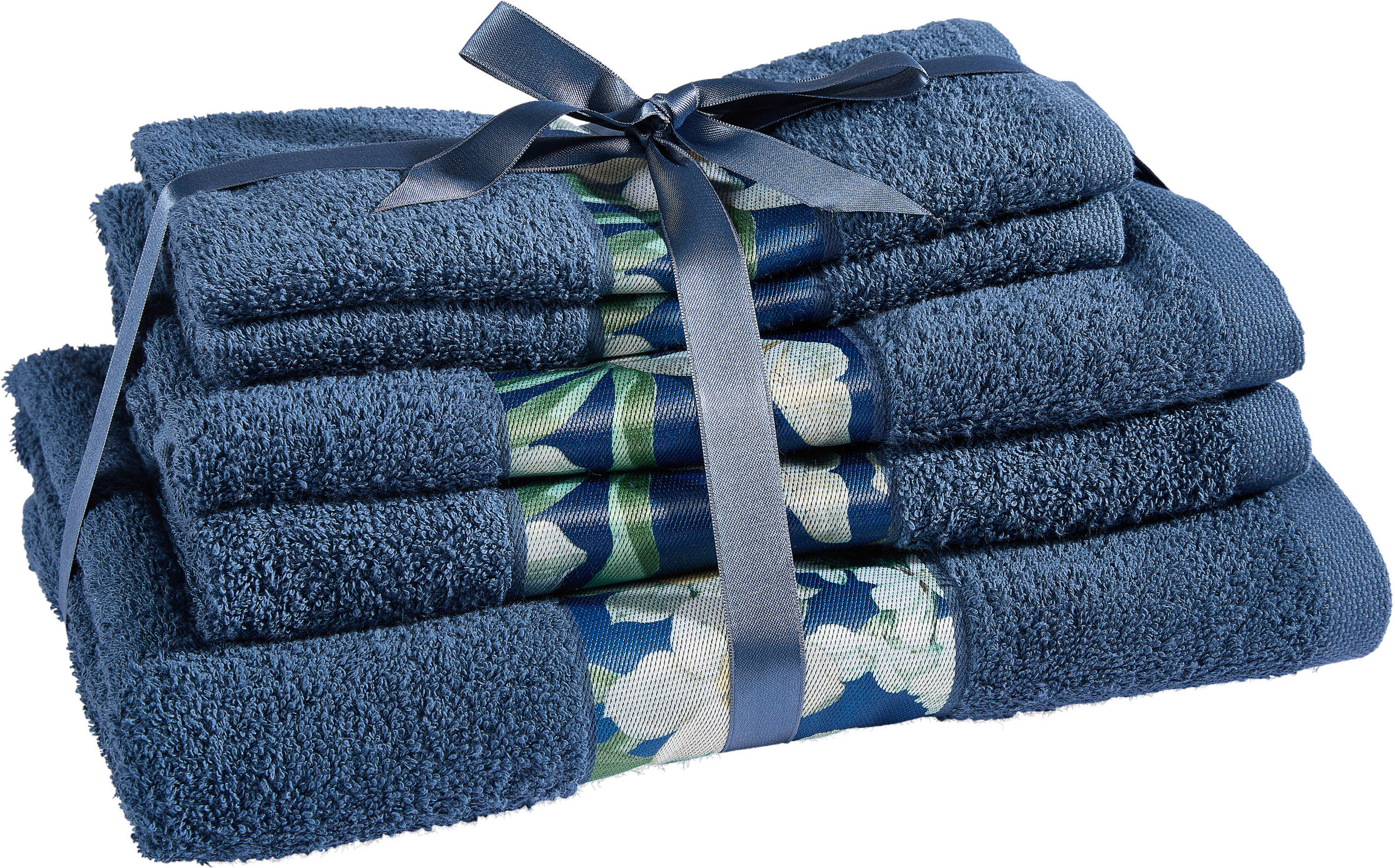 FROTTIERSET Blau 5-teilig  - Blau, KONVENTIONELL, Textil - Essenza