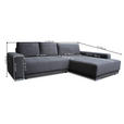 ECKSOFA inkl.Funktionen Grau Samt  - Silberfarben/Grau, Design, Holz/Textil (293/195cm) - Cantus