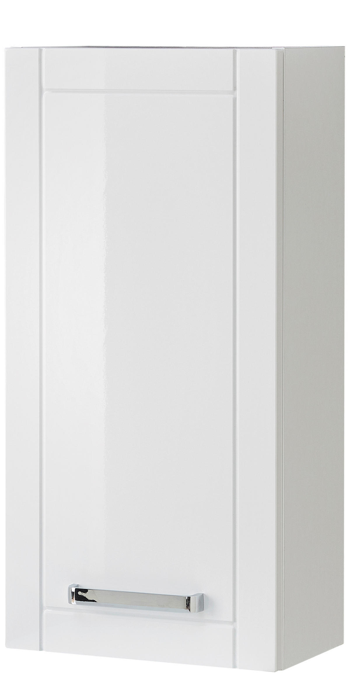 HÄNGESCHRANK 35/78,6/42,4 cm  - Chromfarben/Weiß Hochglanz, MODERN, Glas/Holzwerkstoff (35/78,6/42,4cm) - Sadena