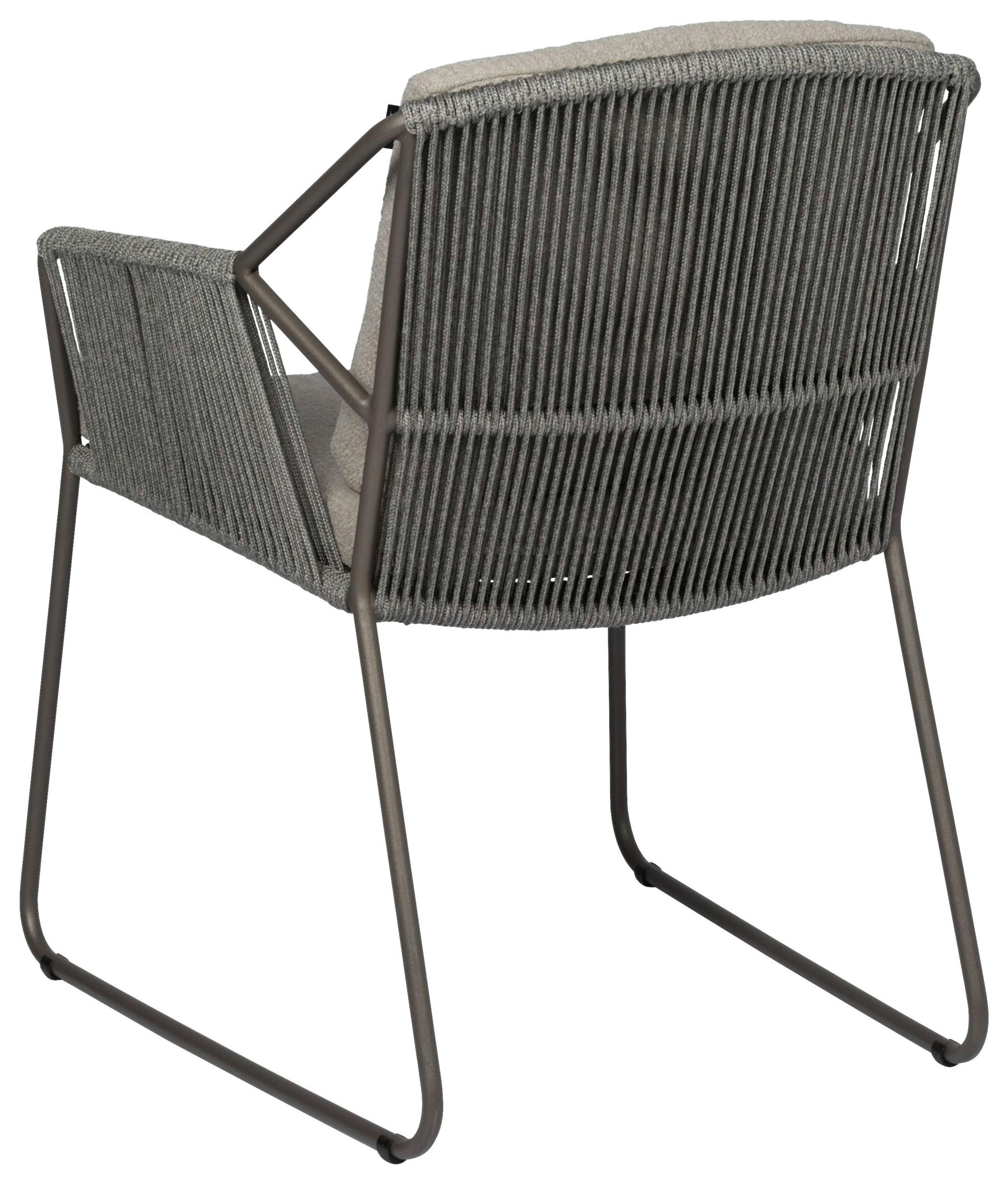 GARTENSTUHL Edelstahl Schlammfarben, Taupe  - Taupe/Schlammfarben, Basics, Textil/Metall (62/82/68cm) - Joop!