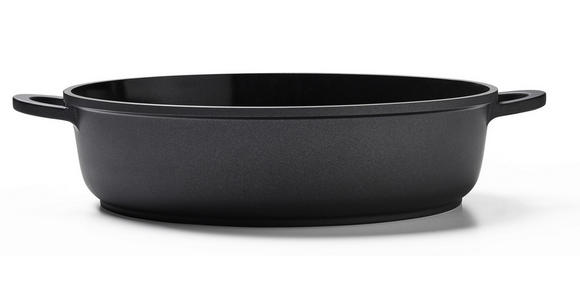 SERVIERPFANNE Greblon®-Antihaftbeschichtung - Klar/Edelstahlfarben, Basics, Glas/Metall (28/7,5cm) - Homeware Profession.