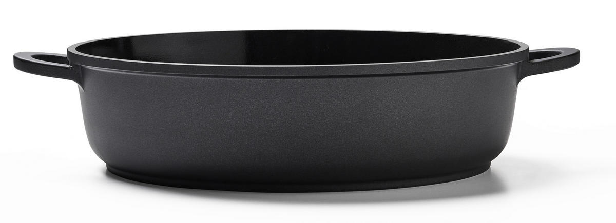 SERVÍROVACÍ PÁNEV  nepřilnavý povrch Greblon®  28/7,5 cm  - černá/čiré, Basics, kov/sklo (28/7,5cm) - Homeware Profession.