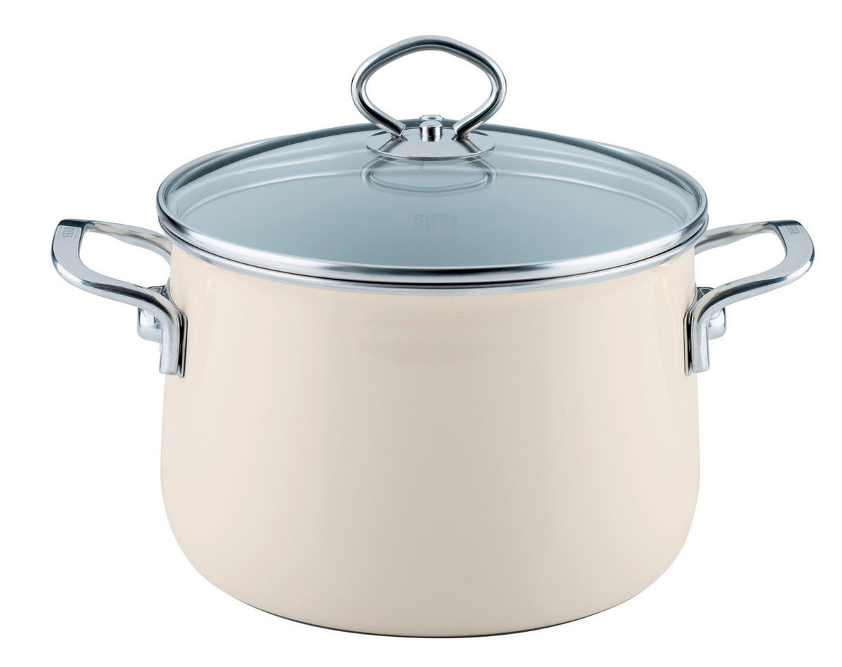 LONAC ZA MESO  4 l  Avorio  - boje šampanjca, Basics, staklo/metal (20cm) - Riess