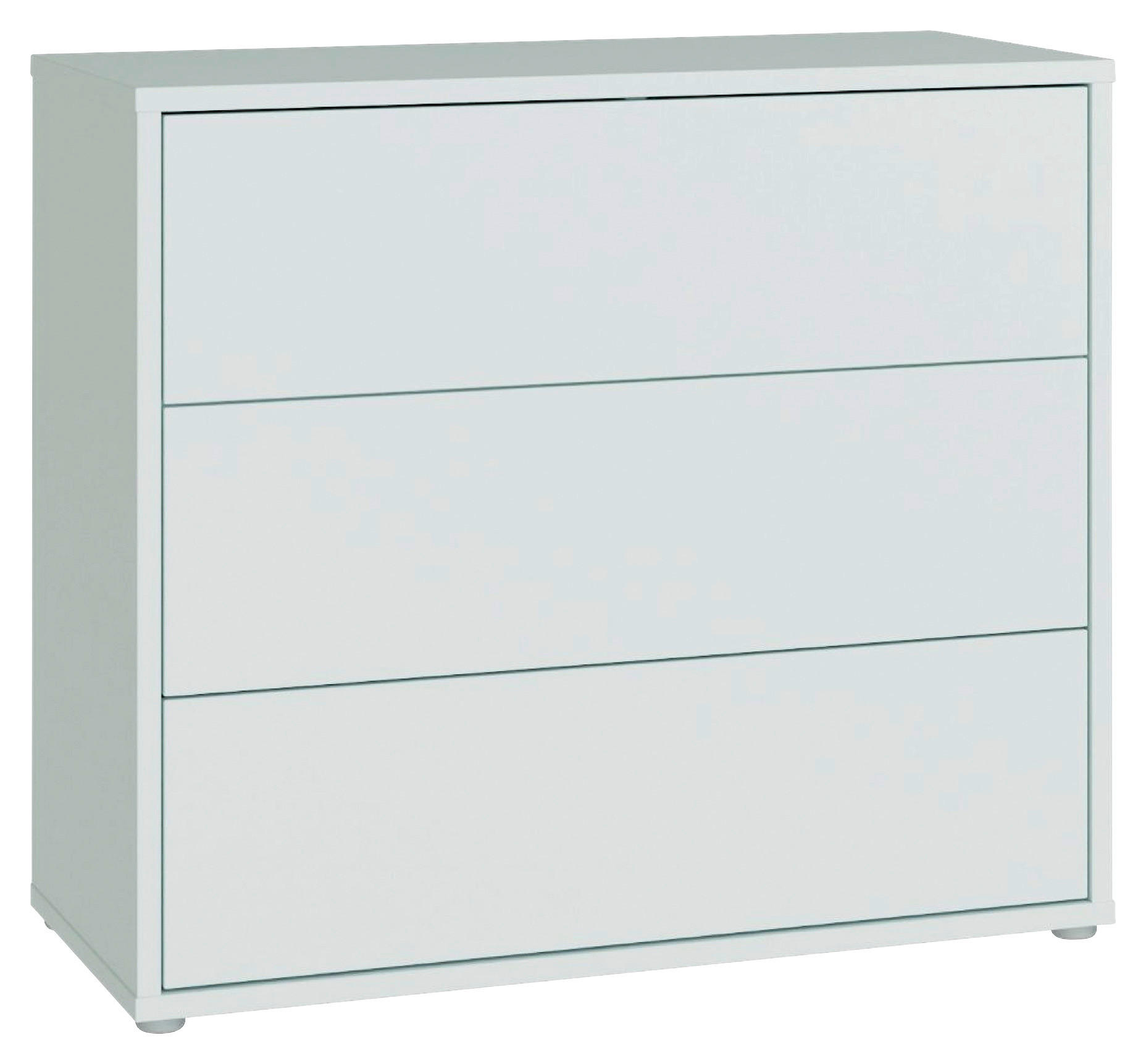 KOMMODE , 95/83/42 cm, 3 Schublade(n)  - Silberfarben/Hellgrau, Trend, Holzwerkstoff/Kunststoff (95/83/42cm) - Carryhome