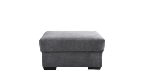 HOCKER in Textil Anthrazit  - Dunkelbraun/Anthrazit, KONVENTIONELL, Textil (80/40/60cm) - Cantus