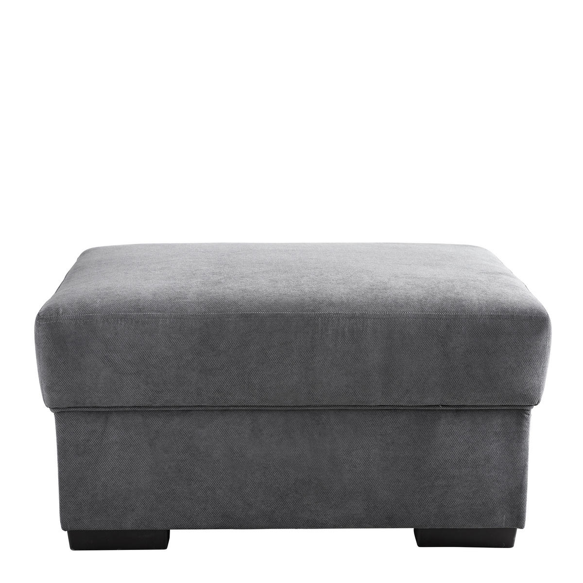 HOCKER in Textil Anthrazit  - Dunkelbraun/Anthrazit, Konventionell, Textil (80/40/60cm) - Cantus