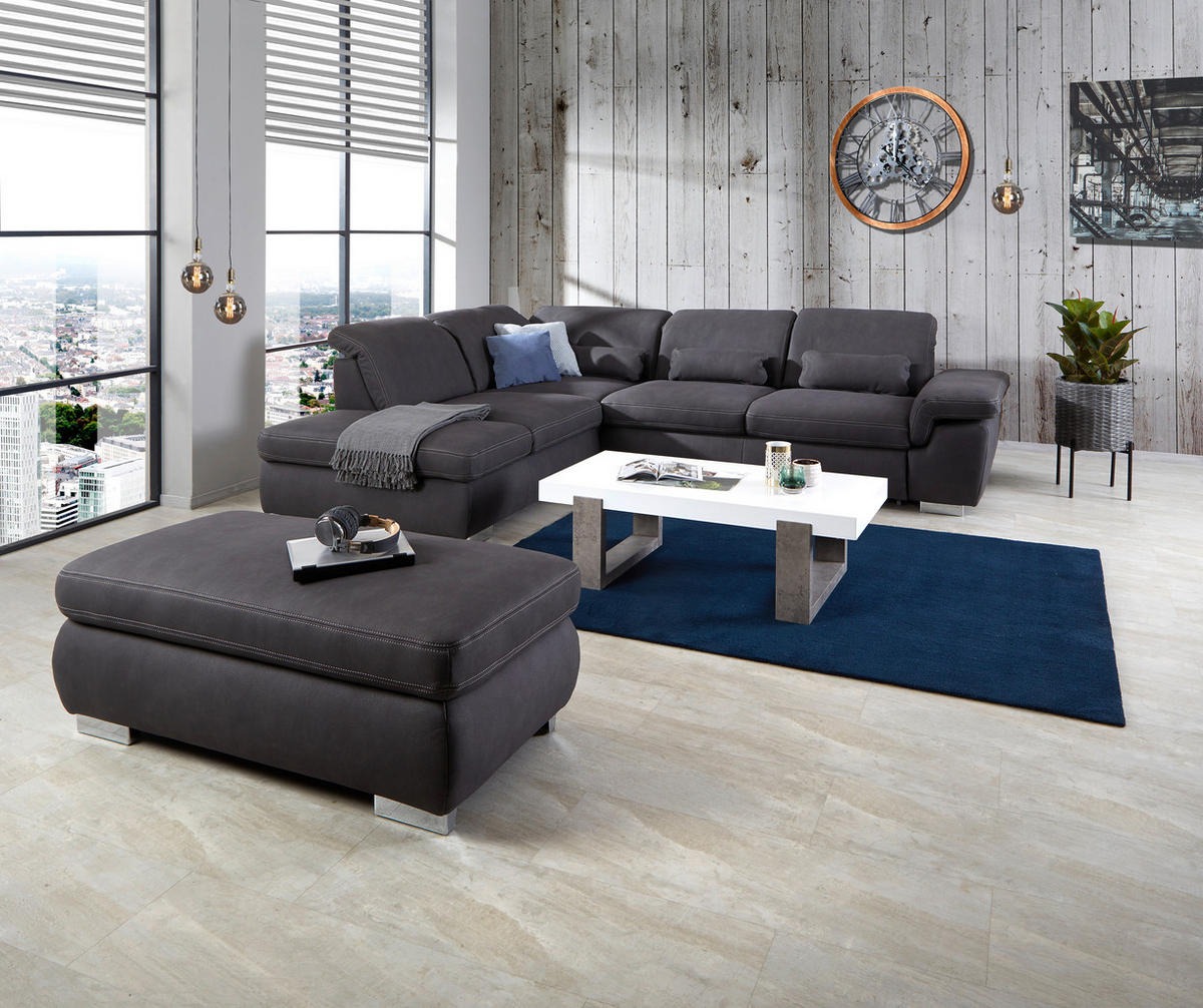 WOHNLANDSCHAFT in Anthrazit  - Anthrazit/Beige, Modern, Textil (260/320cm) - MID.YOU