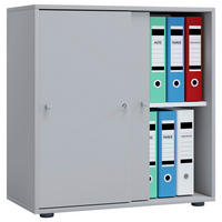 AKTENSCHRANK Grau  - Grau, Basics, Holzwerkstoff (70/74/37cm) - P & B