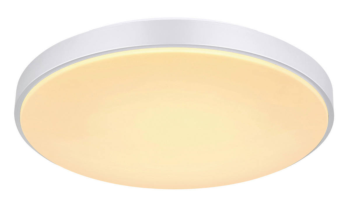 PLAFONIERĂ CU LED - argintiu/alb, Basics, plastic/metal (41/6cm) - Globo