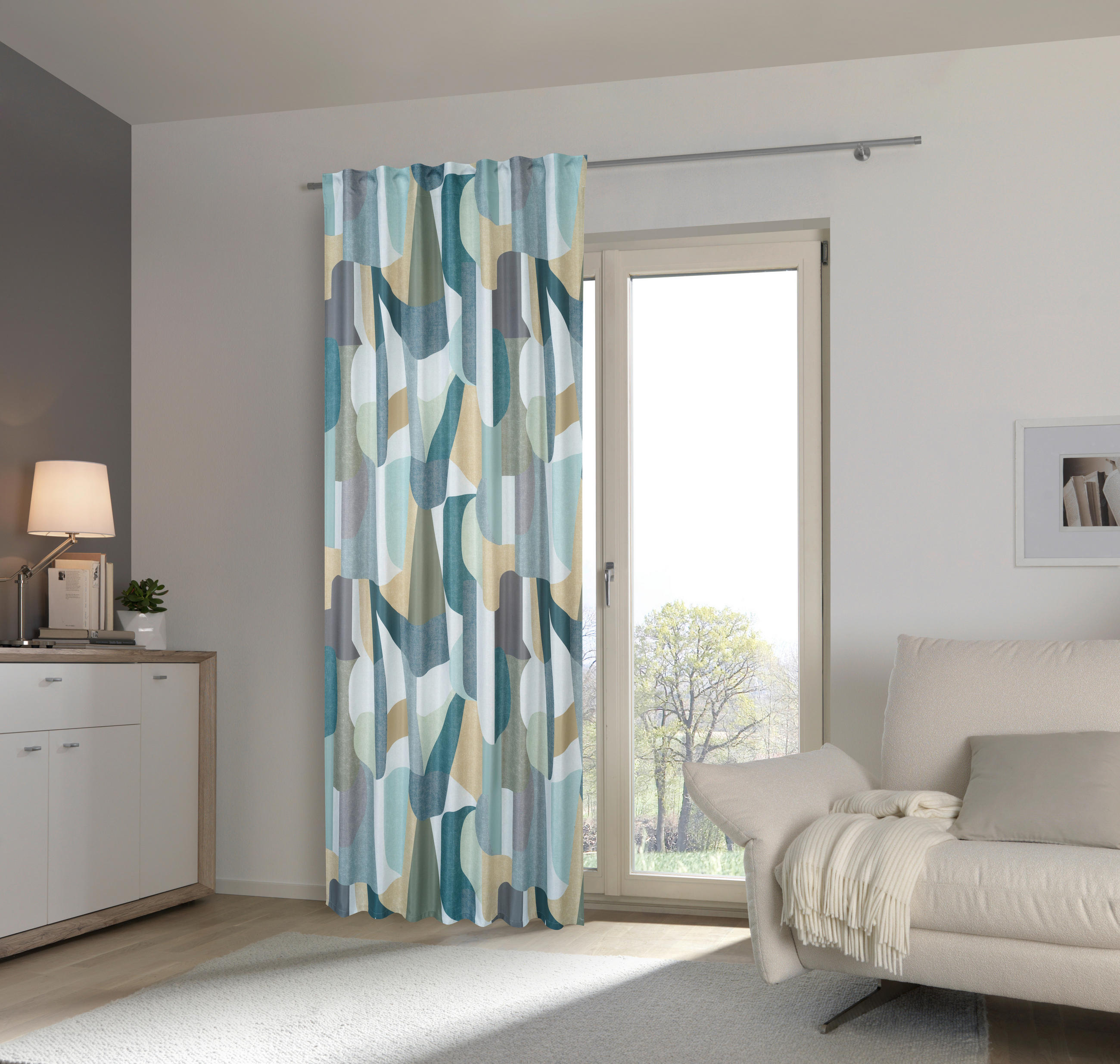 FERTIGVORHANG blickdicht  - Grün, Basics, Textil (140/245cm) - Esposa