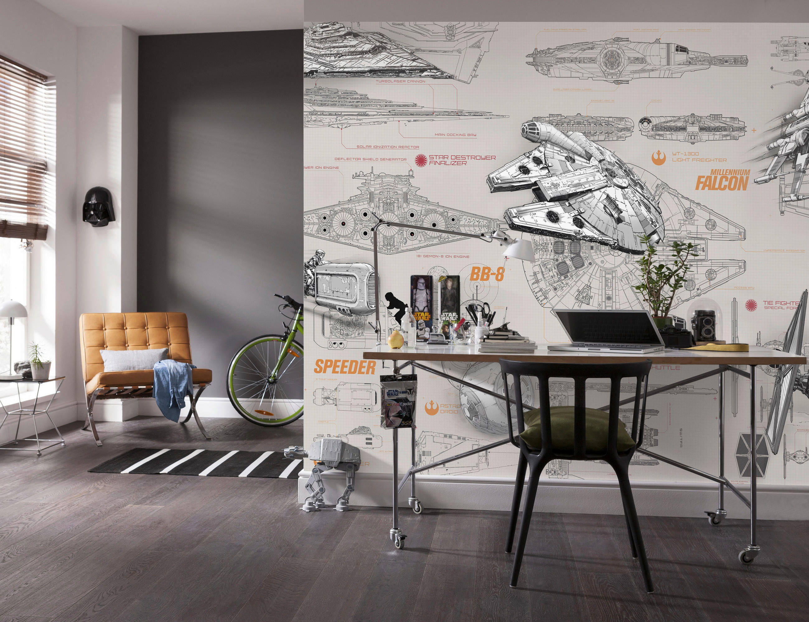 FOTOTAPETE Star Wars - Gelb/Grau, Basics (368/254cm) - Xora