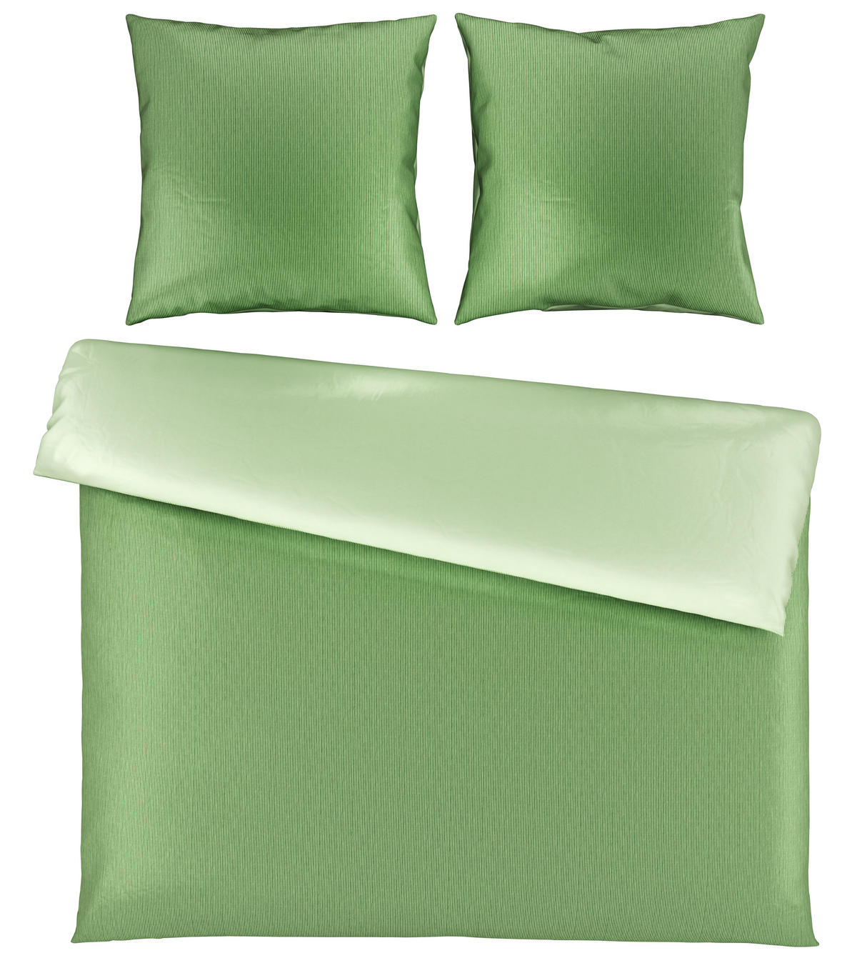 OBOJSTRANNÁ POSTEĽNÁ BIELIZEŇ, satén, svetlozelená, 200/200 cm - svetlozelená, Basics, textil (200/200cm) - Bio:Vio