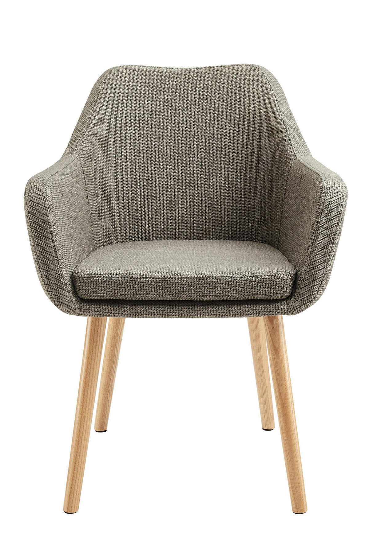 ARMLEHNSTUHL  in Struktur  - Braun/Naturfarben, MODERN, Holz/Textil (62/84/60cm) - Livetastic