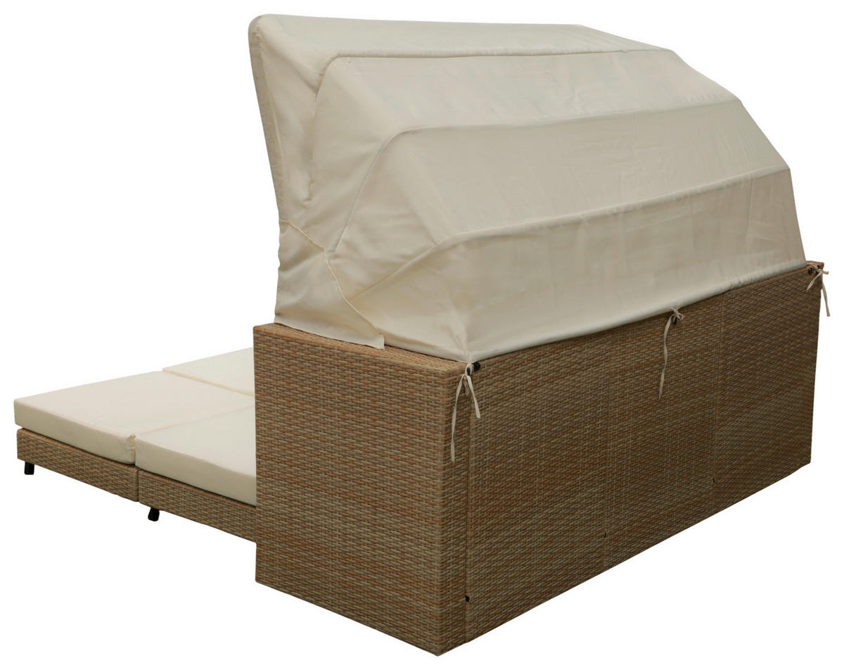 LOUNGEGARNITUR   200/159/75 cm Eisen  - Beige/Creme, MODERN, Kunststoff/Textil (200/159/75cm) - Ambia Garden