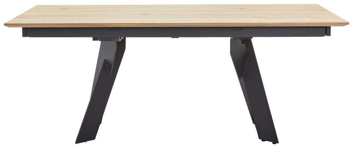 ESSTISCH in Holz, Metall 190/100/75 cm  - Eichefarben/Anthrazit, Design, Holz/Metall (190/100/75cm) - Venjakob
