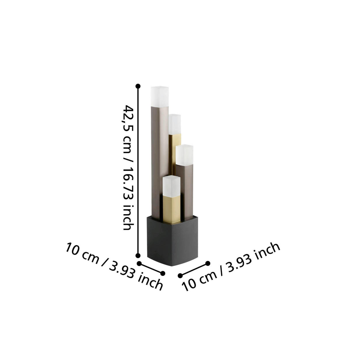 LED-TISCHLEUCHTE 42,5 cm  - Goldfarben/Schwarz, Design, Kunststoff/Metall (42,5cm) - Eglo