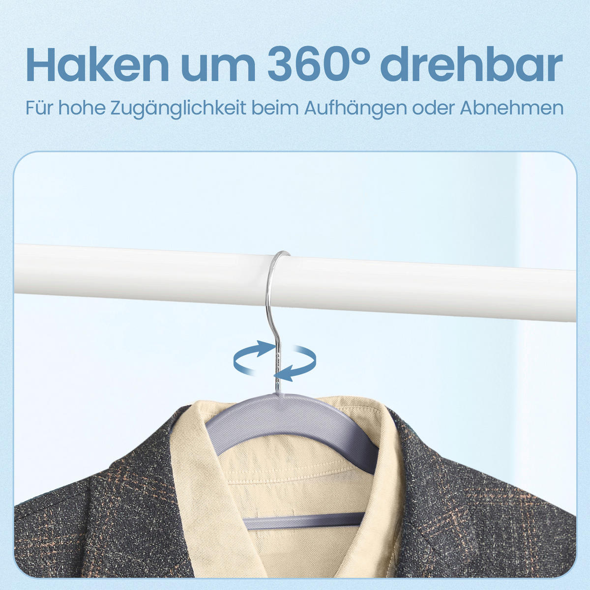 KLEIDERBÜGELSET Kunststoff  - Grau, Trend, Kunststoff (42/21,5/0.6cm) - Boxxx