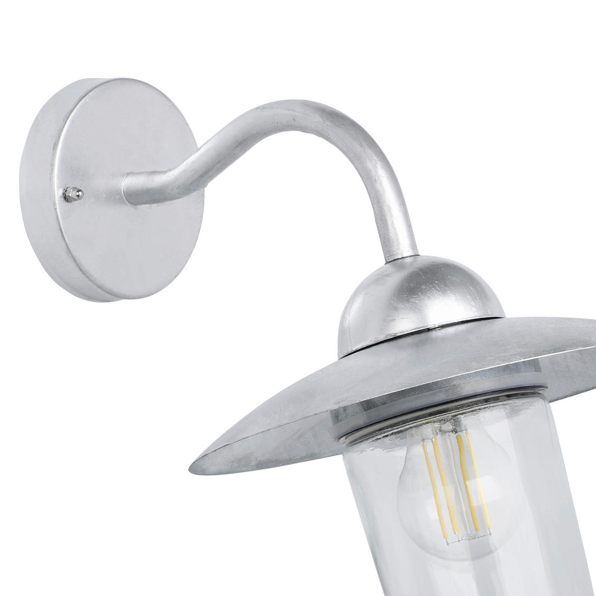 AUSSENLEUCHTE Milton 31/31/45 cm  - Klar/Silberfarben, KONVENTIONELL, Glas/Metall (31/31/45cm) - Eglo