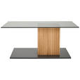COUCHTISCH in Holz, Metall, Glas 110/58/47 cm  - Eichefarben/Anthrazit, Natur, Glas/Holz (110/58/47cm) - Linea Natura