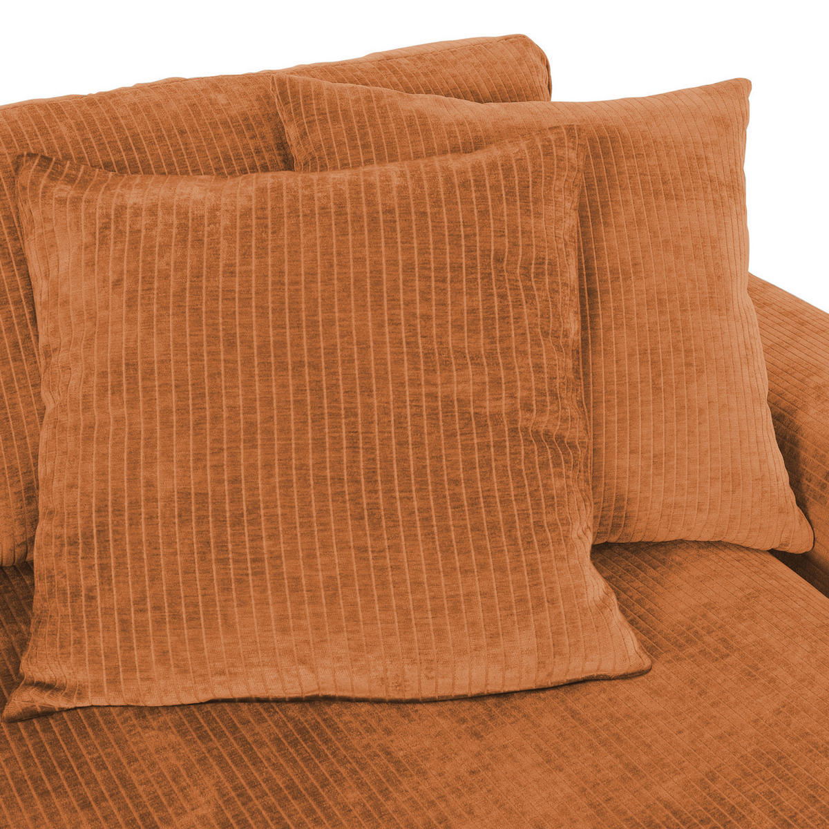 ECKSOFA in Flachgewebe Rostfarben  - Rostfarben/Schwarz, Konventionell, Holz/Textil (280/190cm) - Carryhome