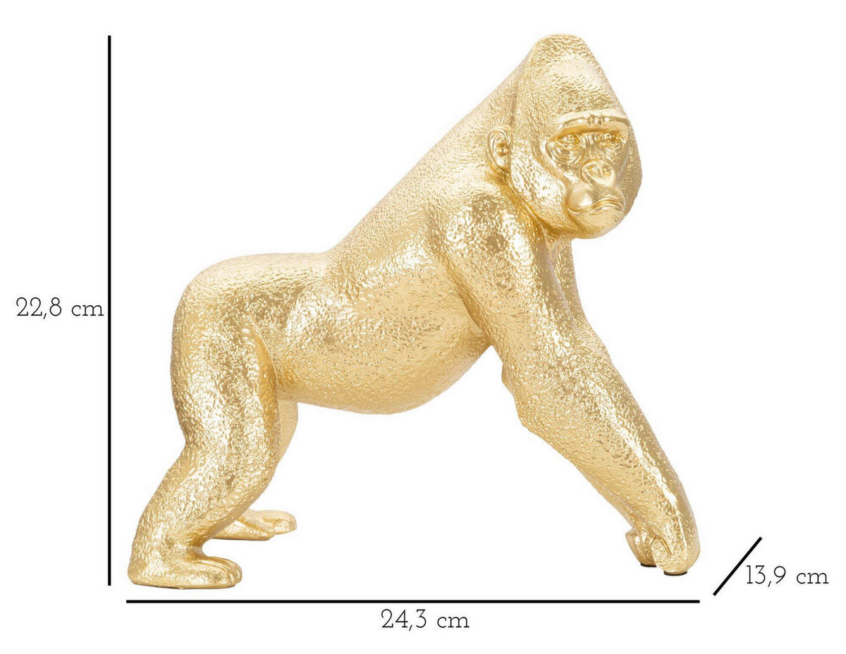 SKULPTUR - Goldfarben, Basics, Kunststoff (24.3/22.8/13.9cm)