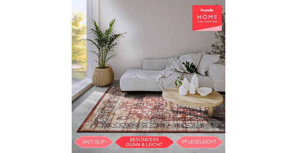 VINTAGE-TEPPICH 80/150/150 cm Asya Dunkelblau, Dunkelrot  - Dunkelblau/Dunkelrot, Design, Kunststoff/Textil (80/150/150cm) - Novel