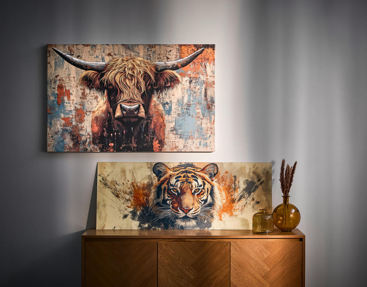 LEINWANDBILD Tiere 80/120 cm  - Multicolor, Basics, Holz/Papier (80/120cm) - Euroart