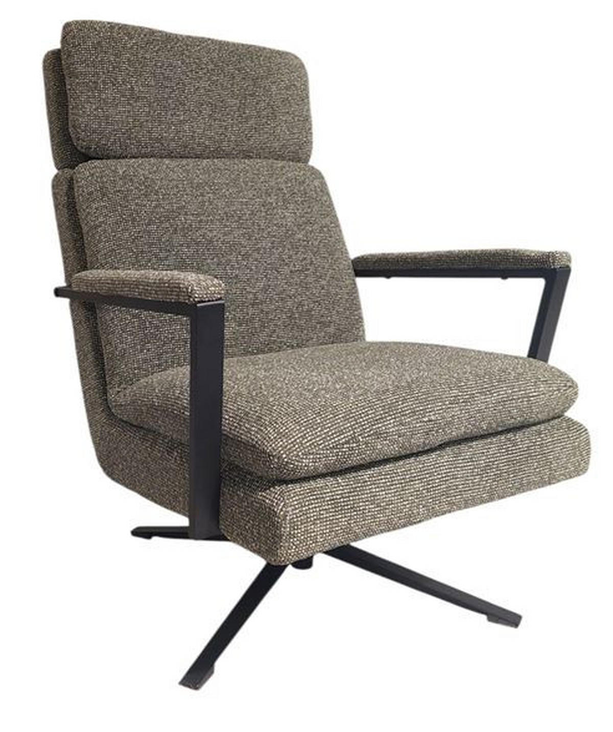 FOTEL - fekete/zöld, Basics, textil/fém (73/102/92cm) - Stylife