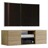 LOWBOARD  in 115/40/36 cm  - Alufarben/Sonoma Eiche, Modern, Glas/Holzwerkstoff (115/40/36cm) - MID.YOU