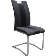 SCHWINGSTUHL Lederlook, Mikrofaser Chromfarben, Grau - Chromfarben/Grau, Design, Textil/Metall (42,50/99,50/56cm) - Carryhome