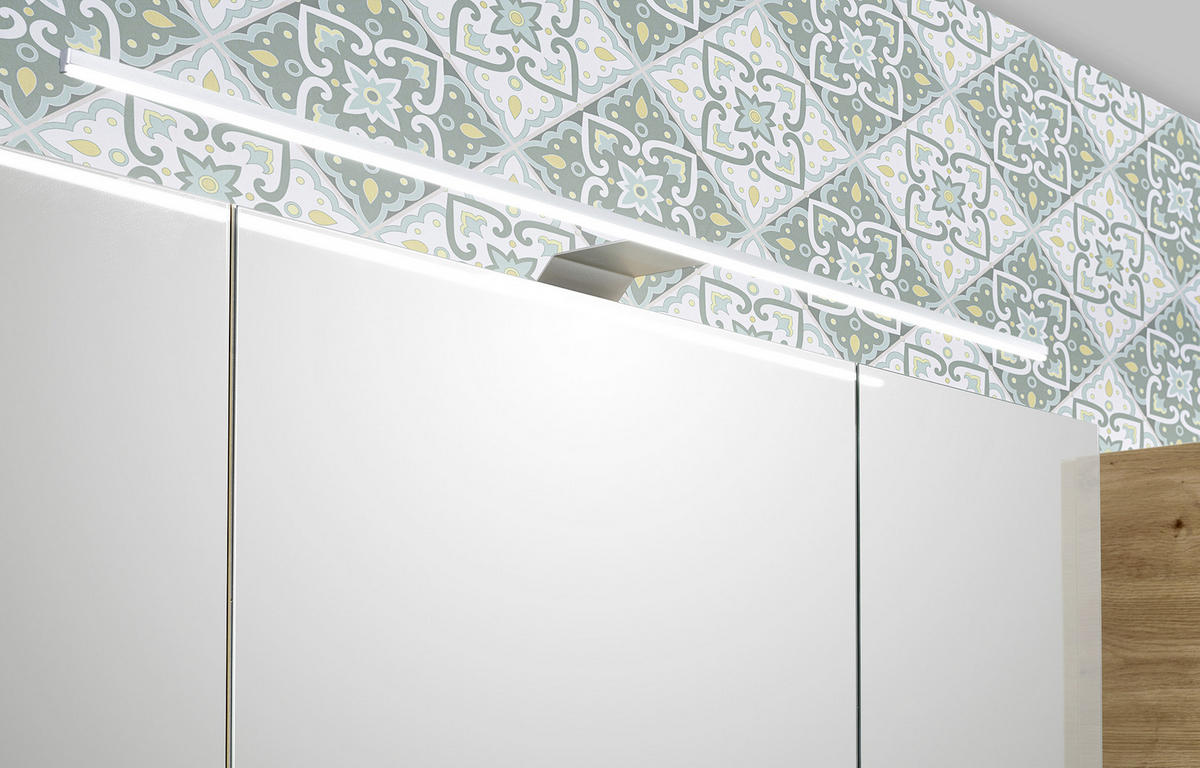 BADEZIMMER  in 141 cm  - Eichefarben, Konventionell, Glas/Holzwerkstoff (141cm) - Sadena