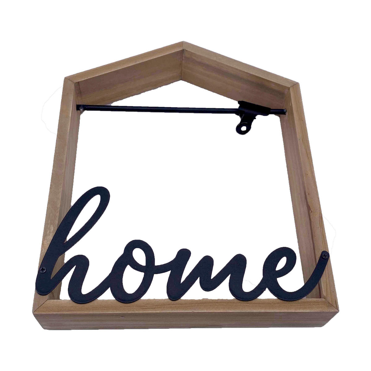 FOTORAHMEN - Schwarz/Naturfarben, Trend, Holzwerkstoff/Metall (20/23,8/4cm) - Ambia Home