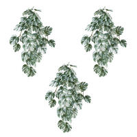 KUNSTPFLANZE Split Philodendron 48 cm  - Weiß/Grün, Design, Kunststoff (48cm) - P & B