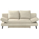 SCHLAFSOFA Lavinia in Echtleder Naturfarben  - Schwarz/Naturfarben, Design, Leder/Metall (200/85/90cm) - Novel