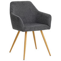 ŽIDLE S PODRUČKAMI, železo, mikrovlákno, antracitová - přírodní barvy/antracitová, Moderní, kov/textil (56/81,5/63cm) - MID.YOU
